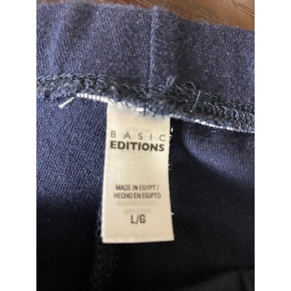 Basic Editions Womens Dark Blue Leggings Size Large NWOT - Picture 2 of 6